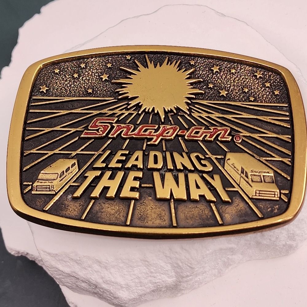Snap-on 1988 Limited Edition Solid Brass Belt Buckle SSX-1232 Vintage Trucks